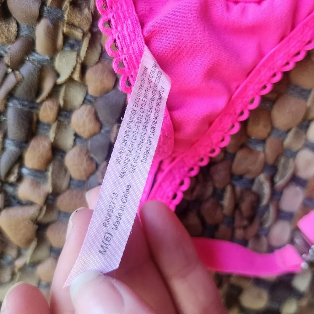 Native Hot Pink Thong Lace Panty